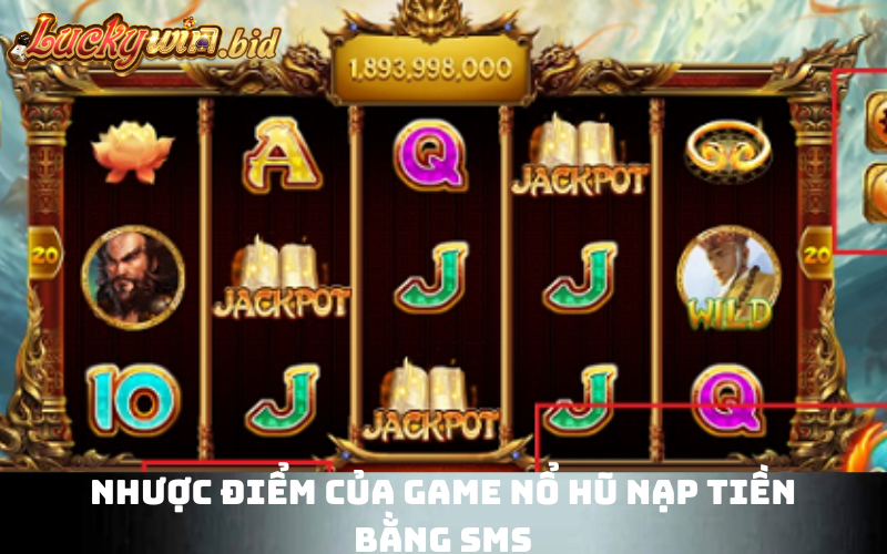 Nhược điểm của game nổ hũ nạp tiền bằng SMS